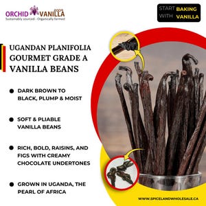Ugandan Gourmet Vanilla Beans: Grade-A for Baking & Extracts
