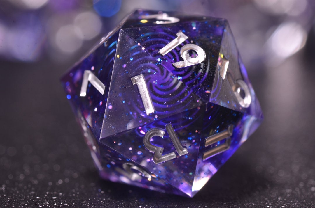 Galaxy DND Dice Set,d&d Space Dice,sharp Edge Star Dice Purple