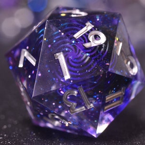 Galaxy  DND Dice set,D&D space dice,Sharp Edge star dice Purple celestial dice,Dungeons and Dragons Polyhedral dice,handmade dice GIFT