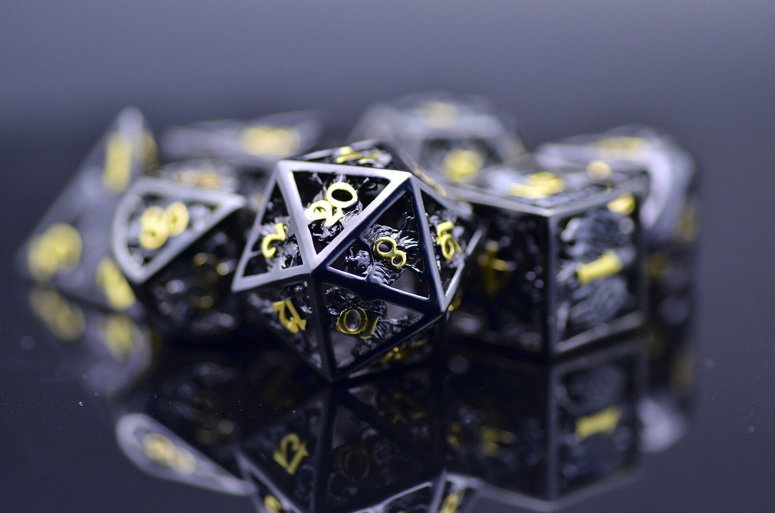 Greyhawk Hollow Metal Dice D20 Rpg Hollow Dice Hollow Etsy UK