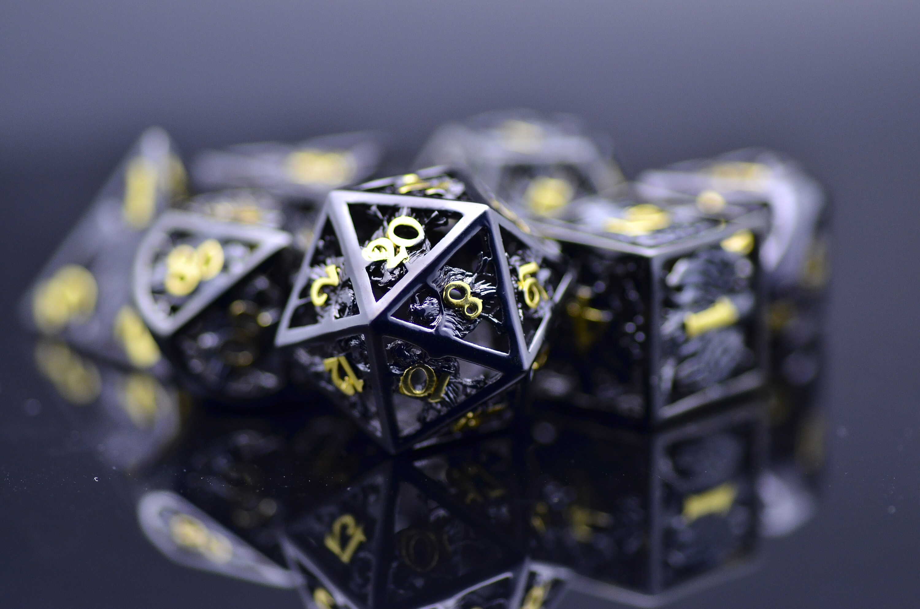 Greyhawk Hollow Metal Dice D20 Rpg Hollow Dice Hollow Etsy UK