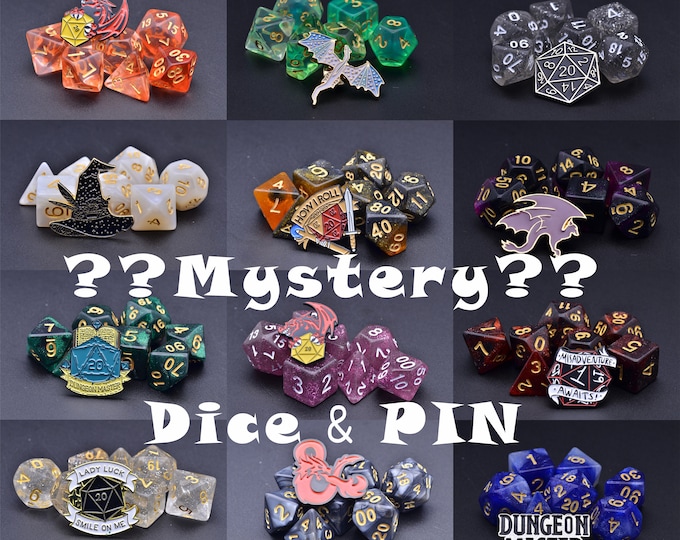 D20 Mystery Dice, Dnd Dice Set, Dice Grab Bag, Random D20 Dice for