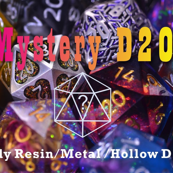 Mystery  D20 dice ,Random D20 ,blind bag D20,Fortune polyhedral D20,Random bulk Resin /Metal/ Liquid Core D20