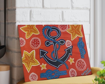 Nautical Glass Cutting Board