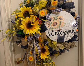 Welcome Sunflowers wreath!