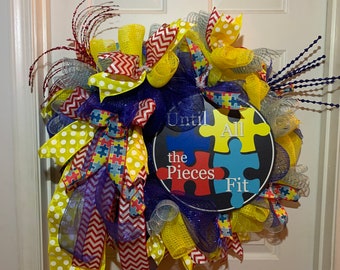 Autism Awareness wreath