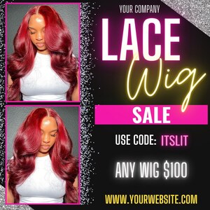 Wig sale animated template