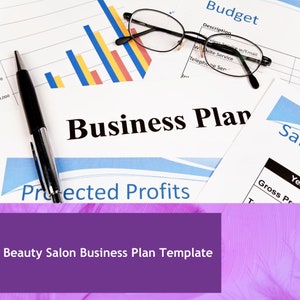 Salon ,Salon suites Financial Business Plan Template editable canva