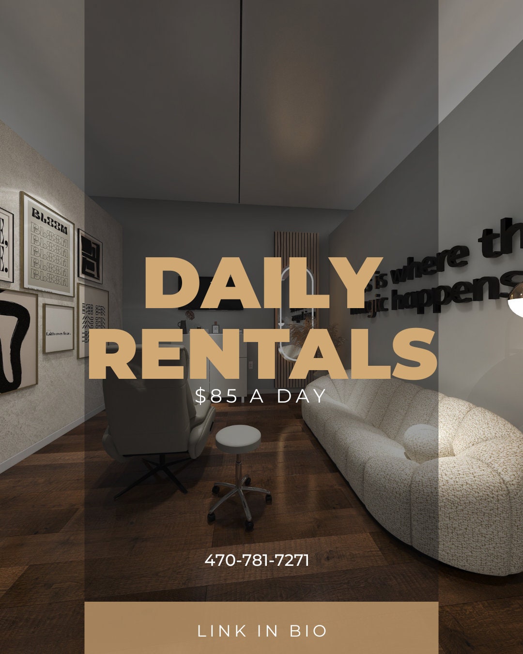 Daily Rentals Flyer Template Salon Suites - Etsy