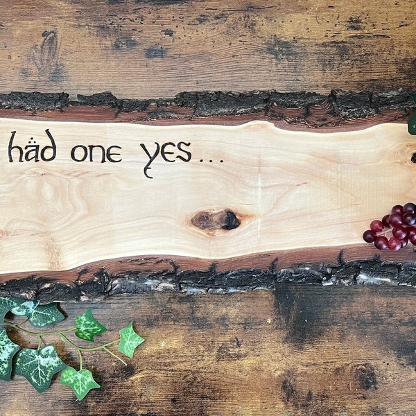 LOTR Quote Charcuterie Board- Rectangle Board- Huile minérale finie