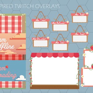 Picnic & Pink Strawberry Twitch Overlay