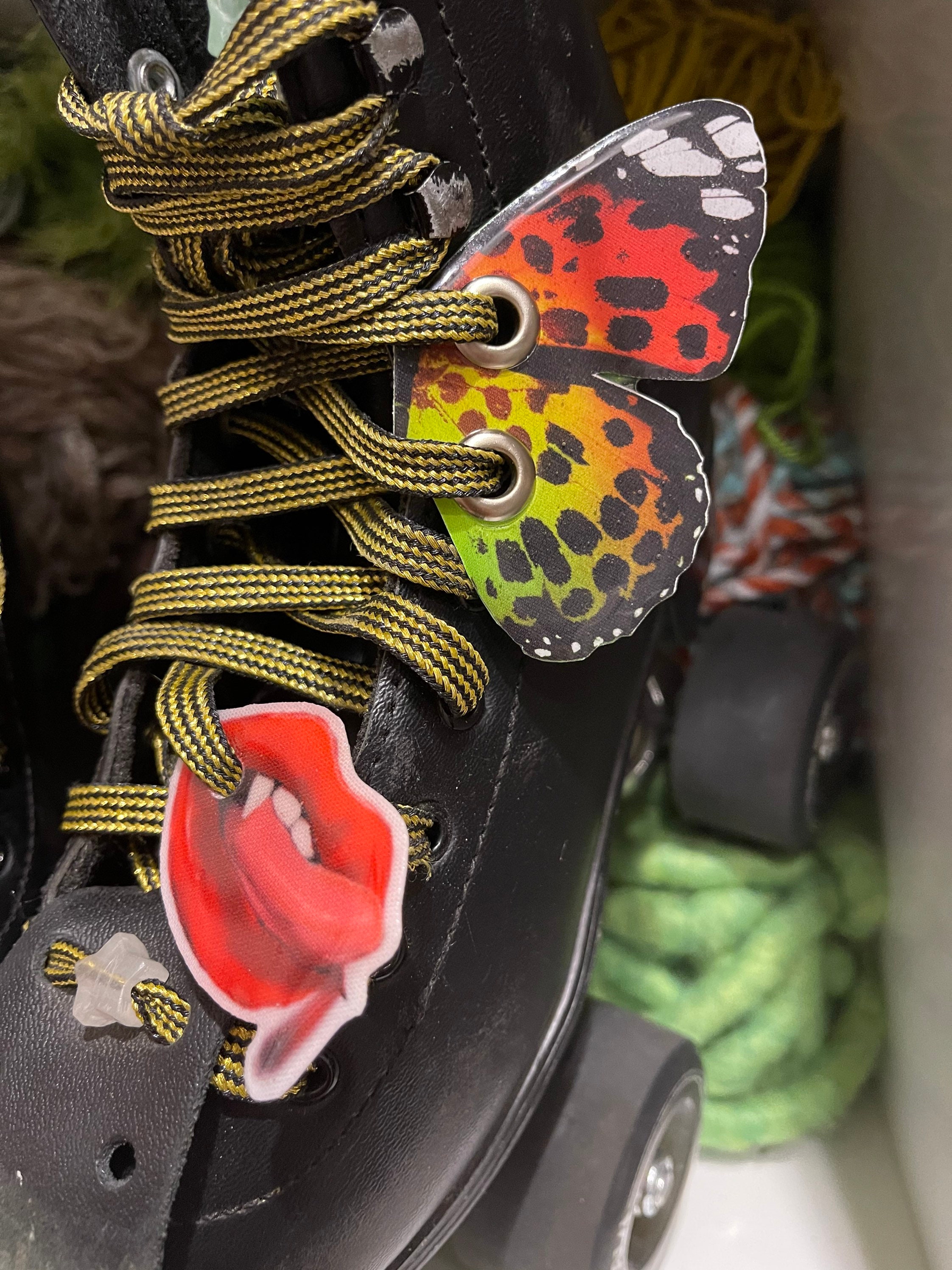 Bite me Roller Skate Butterfly Wings Etsy