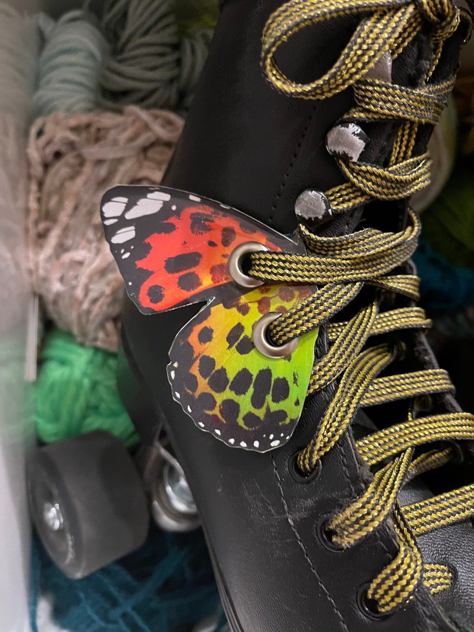 Bite me Roller Skate Butterfly Wings Etsy