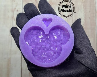 2.6 inch Druzy Mouse Phone Grip Silicone Mold Resin Mold
