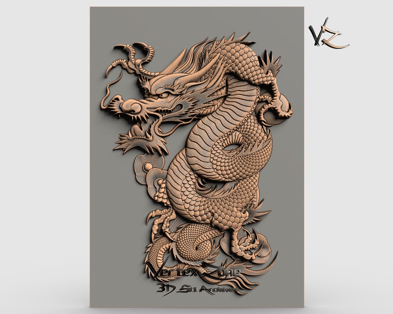 Dragon 3D STL Model for Cnc Users CNC Router Engraver - Etsy