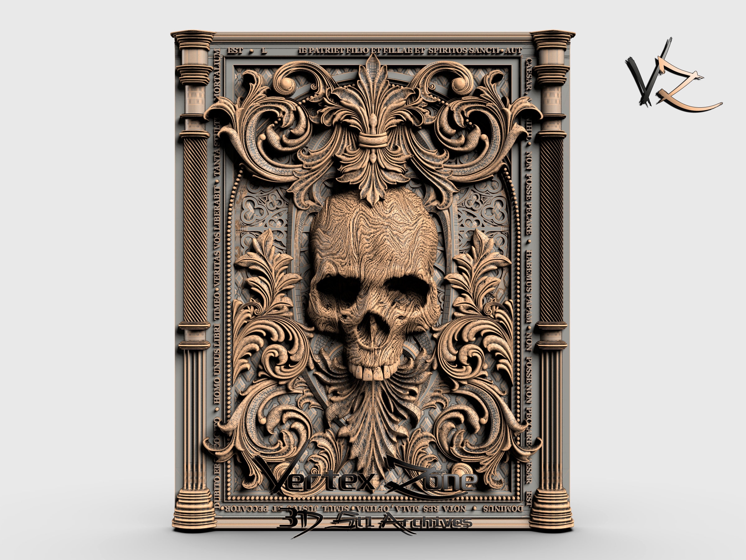 Skull, 3D STL Model for Cnc Users, CNC Router Engraver, V