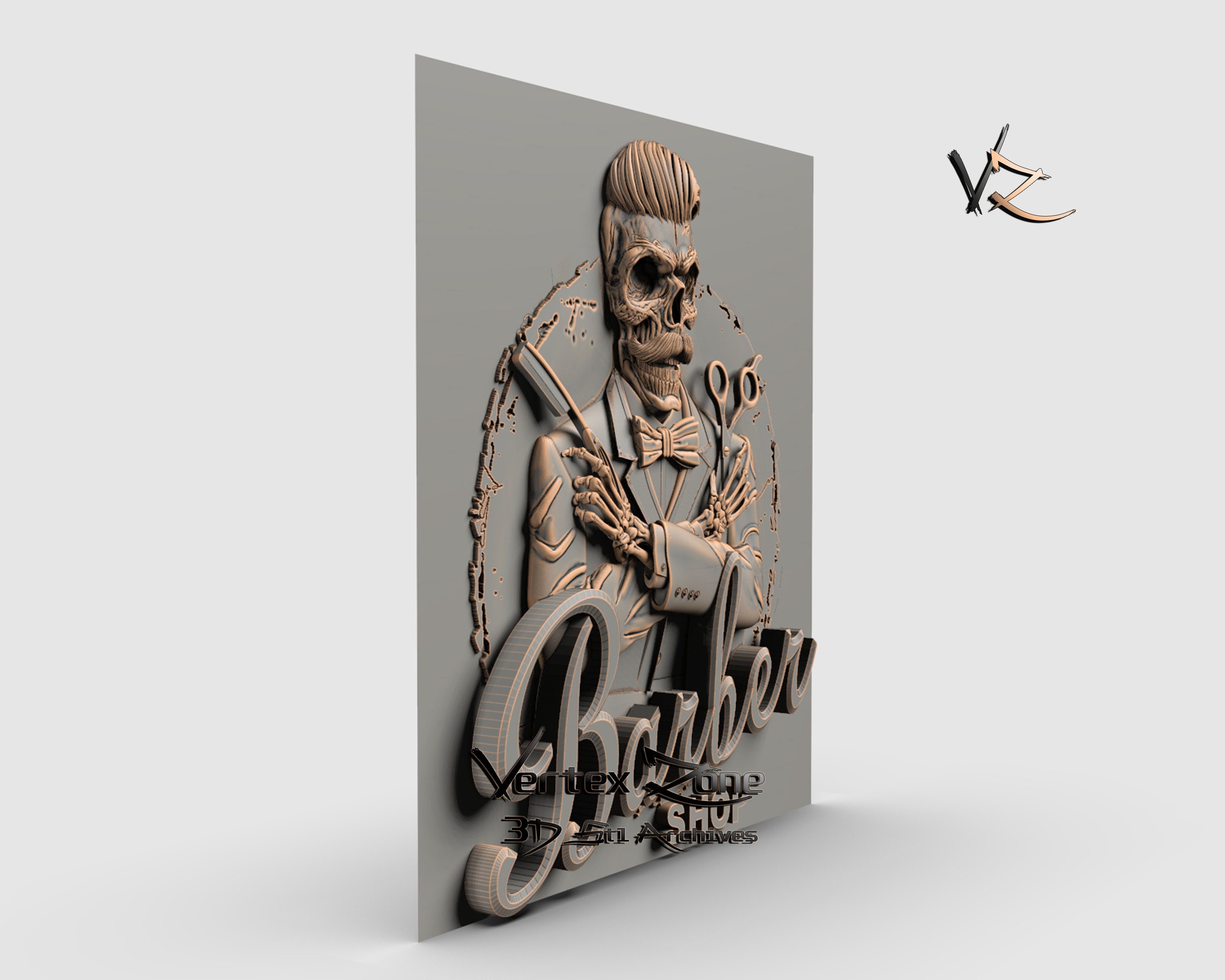 Barbershop 3D STL Model for Cnc Users CNC Router Engraver | Etsy