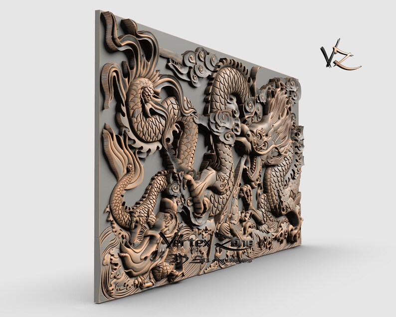 Dragon 3D STL Model for Cnc users CNC Router Engraver | Etsy