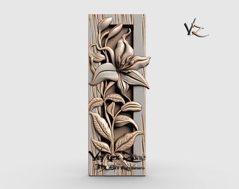 Flowers, 3D STL Model for Cnc users, CNC Router Engraver, V-Carve, Artcam, Vetric, CNC files, Wood, Art, Wall Decor