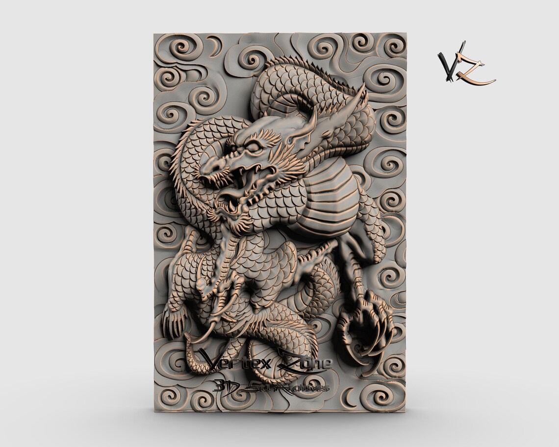Dragon 3D STL Model for Cnc Users CNC Router Engraver - Etsy