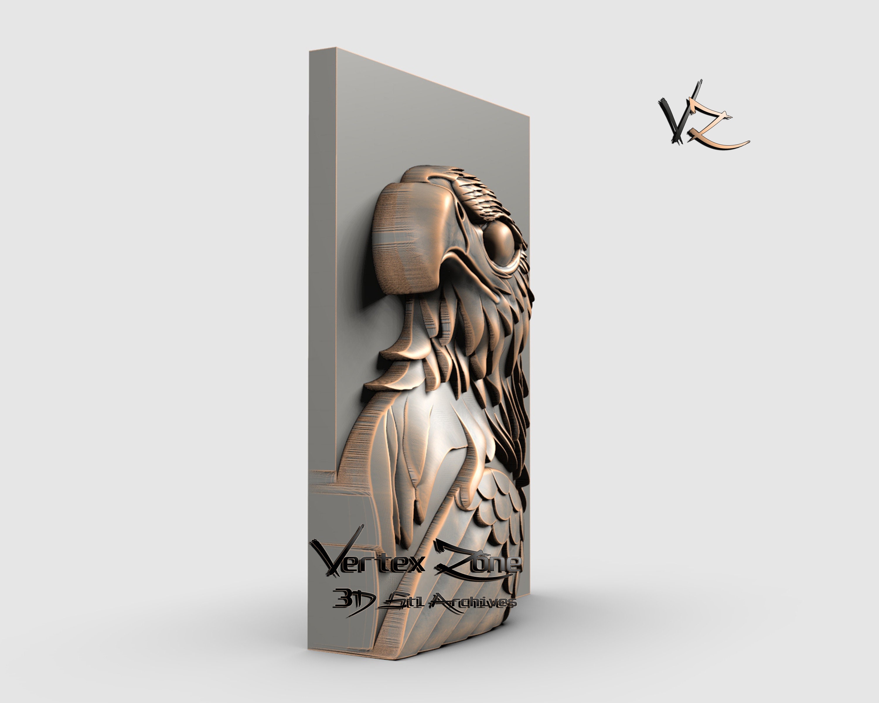 Eagle, 3D STL Model for Cnc Users, CNC Router Engraver, V