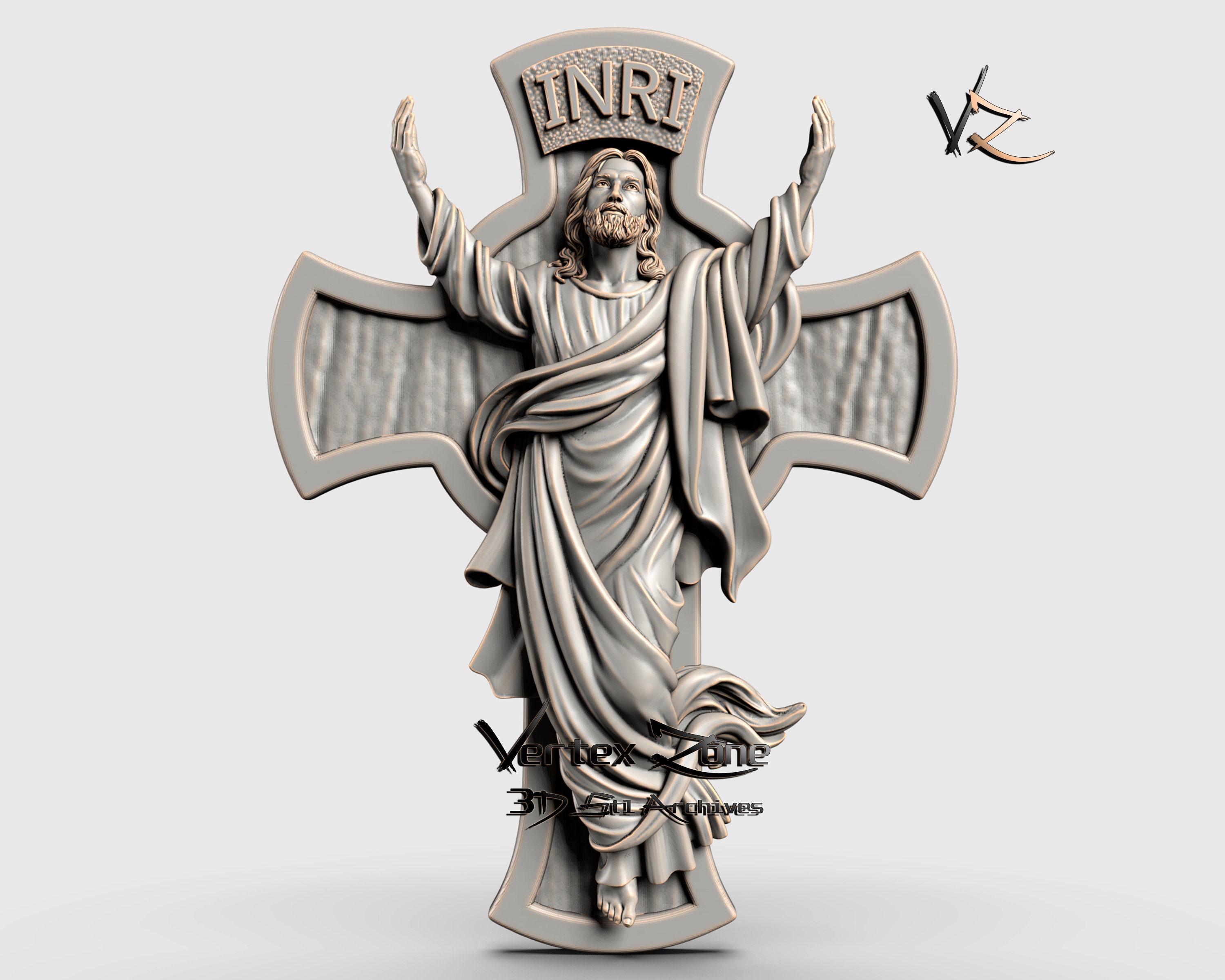 Jesus, 3D STL Modell für Cnc Benutzer, CNC Fräser, V-Carve, Artcam, Vetric, CNC Fräser, Holz, Wanddeko