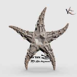 Steampunk Star,  3D STL Model for Cnc users, CNC Router Engraver, V-Carve, Artcam, Vetric, CNC files, Wood, Art, Wall Decor