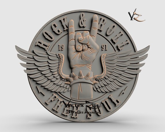Rock & Roll 3D STL Model for Cnc Users CNC Router Engraver - Etsy