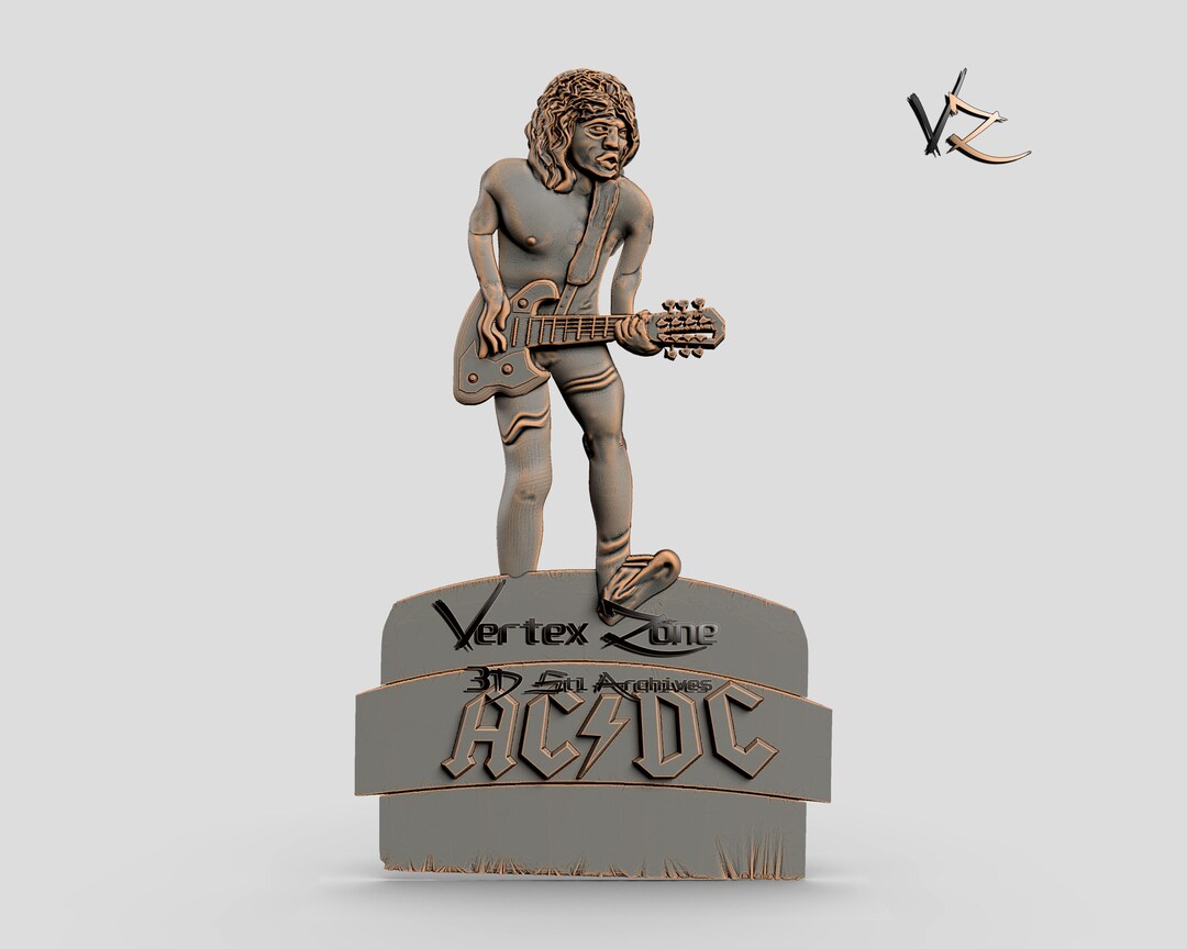 Ac Dc Model, 3D STL Model for Cnc Users, CNC Router Engraver, V-carve ...