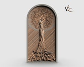 Tree Woman Spirit, 3D STL Model for Cnc users, CNC Router Engraver, V-Carve, Artcam, Vetric, CNC files, Wood, Art, Wall Decor