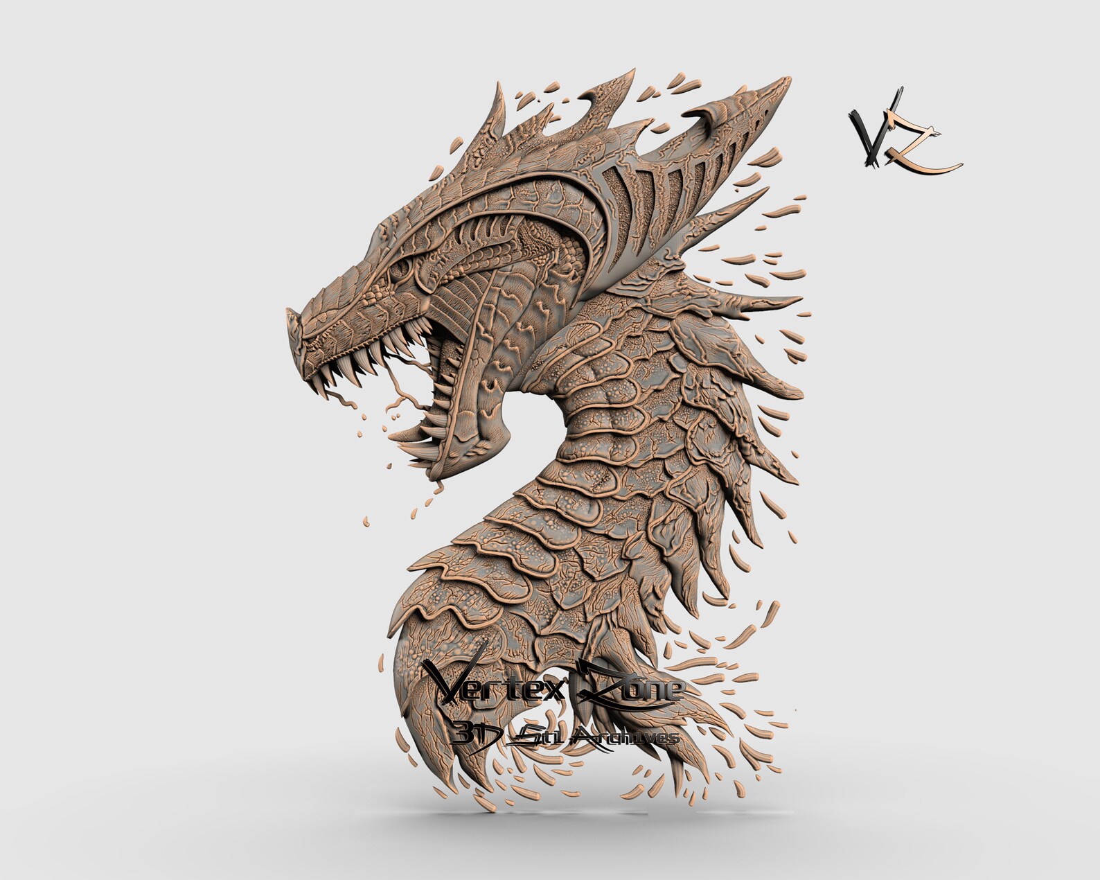 Dragon Head 3D STL Model for Cnc Users CNC Router Engraver | Etsy