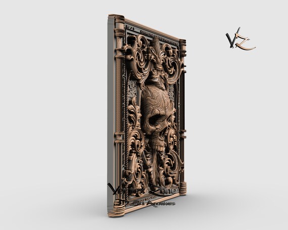 Skull, 3D STL Model for Cnc Users, CNC Router Engraver, V