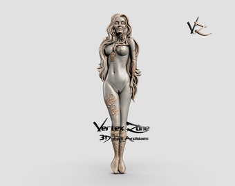 Sexy Girl,  3D STL Model for Cnc users, CNC Router Engraver, V-Carve, Artcam, Vetric, CNC files, Wood, Art, Wall Decor