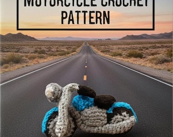 Motorcycle Amigurumi Crochet Pattern | Harley Davidson | Chopper | Bike Toy | Biker Gift | PDF DOWNLOAD