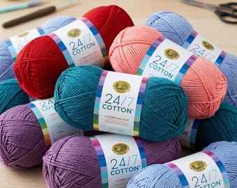 24/7 Cotton Yarn by Lion Brand (1 Skein)