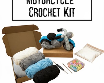Motorcycle Amigurumi Crochet Kit: Amigurumi DIY Plushie