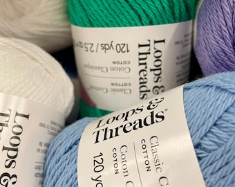 Classic Cotton Yarn by Loops and Threads (1 Skein)