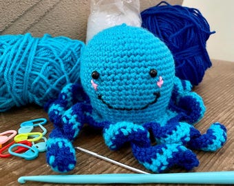 Octopus Amigurumi Crochet Kit: Beginner-Friendly DIY Plushie