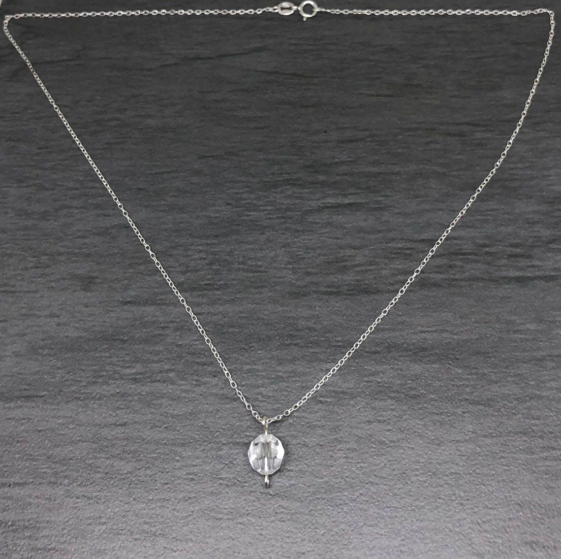 Swarovski Crystal Silver Necklace Etsy UK