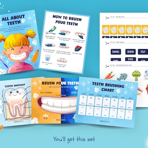 Dental Health Preschool Toddler Activity Printable Montessori Materials ...