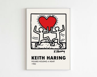 Tribute to Keith Haring Colorblock Acrylic Painting