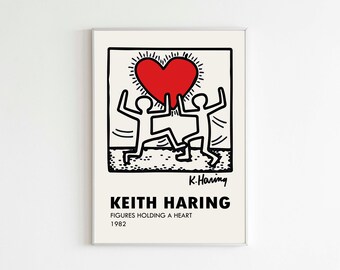 Tribute to Keith Haring Colorblock Acrylic Painting