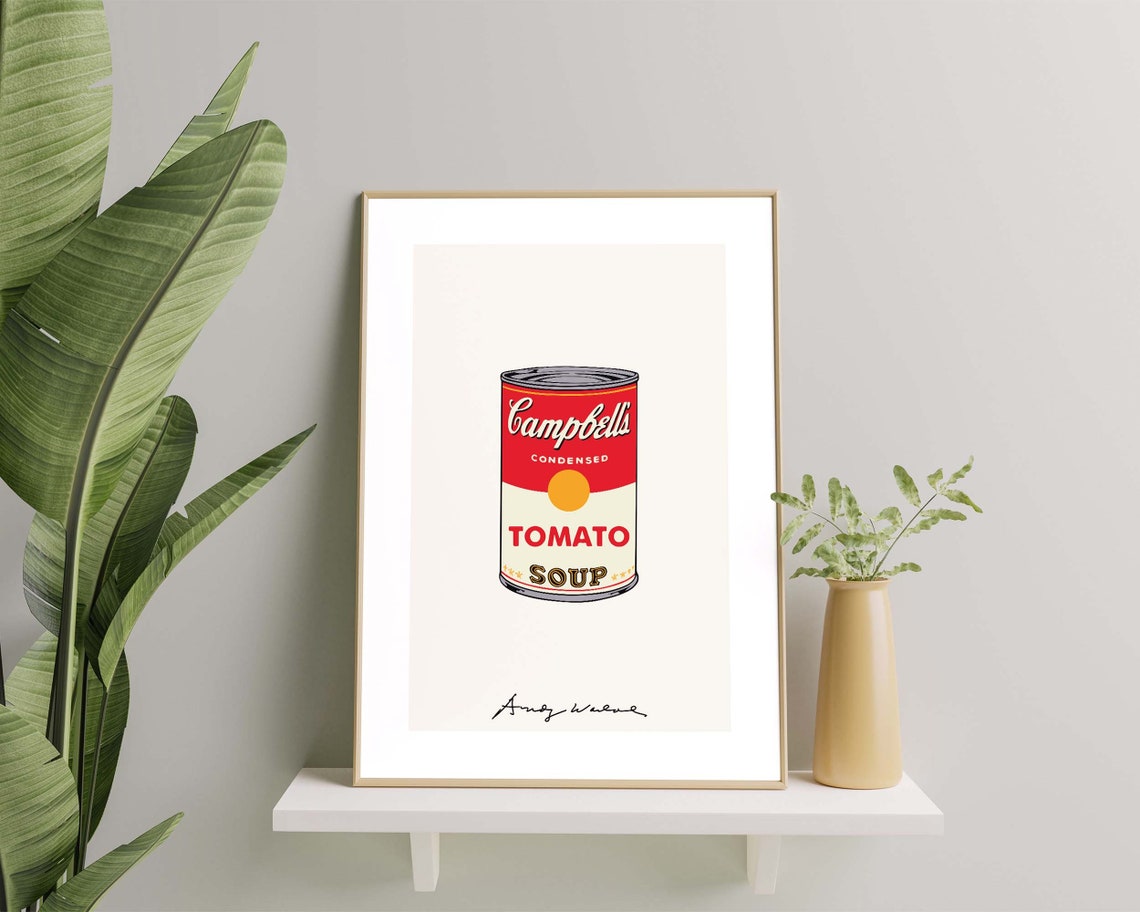 Andy Warhol Tomato Soup Andy Warhol Art Print Etsy