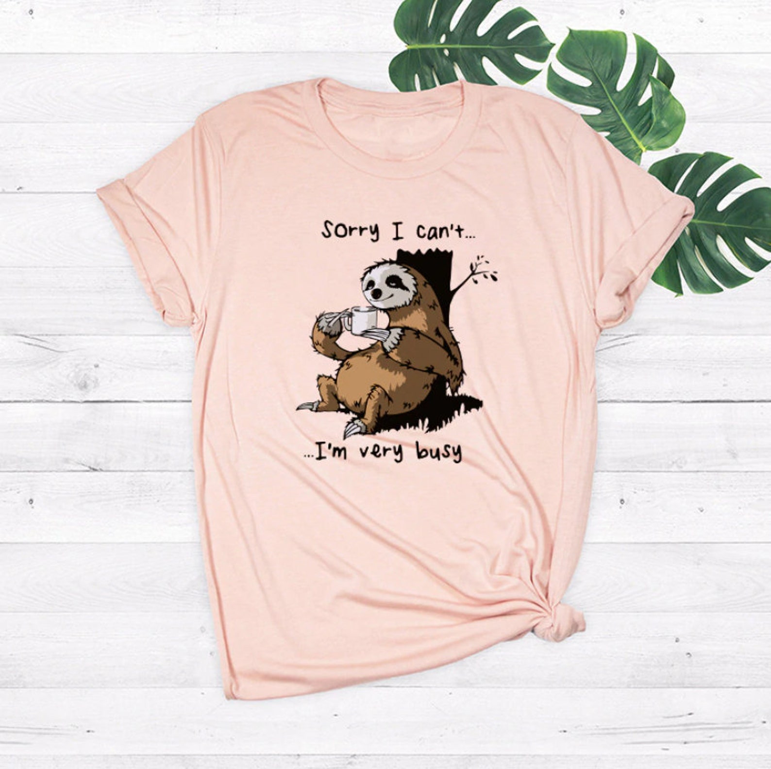 Cute Funny Sloth Slogan T-shirt Brighter Colours | Etsy
