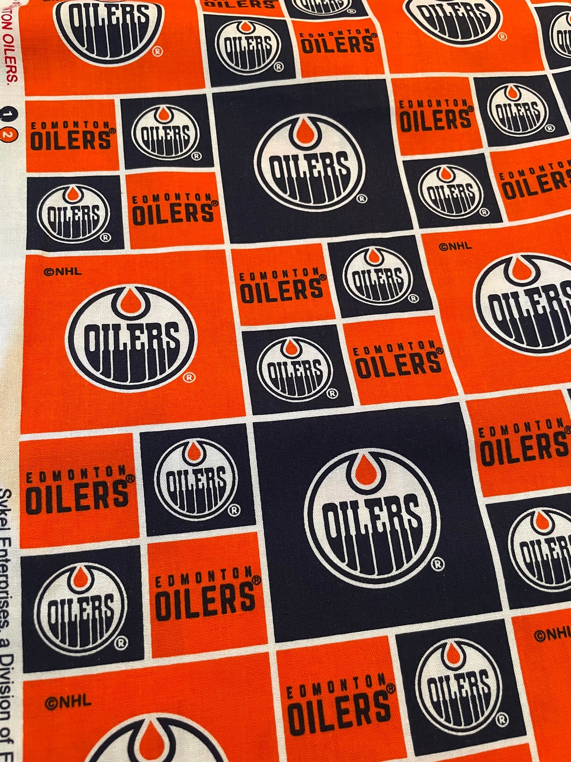 Edmonton Oilers Fabric Licensed Cotton Fabric Quarter 1/4 Etsy