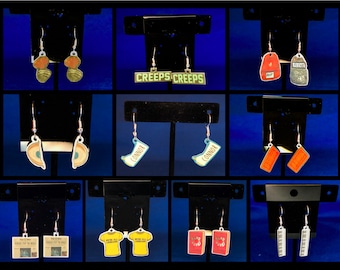 Broadway inspired props earrings (Hadestown, Be More Chill, Hedwig, Dear Evan Hansen, Beetlejuice, Newsies, The Prom, Mean Girls, etc.)