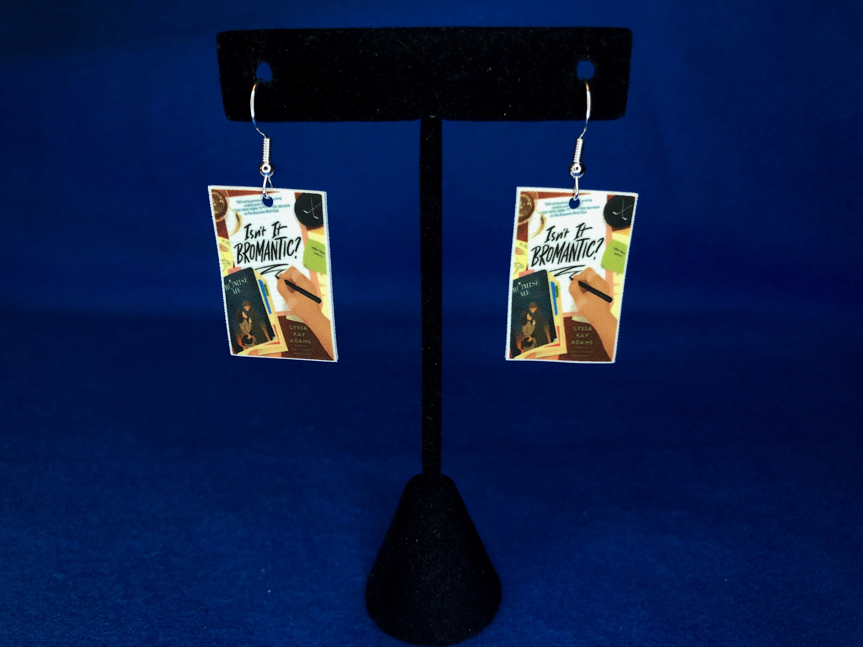 Book Cover Earrings 4 bromance Book Club Books by Lyssa Kay Etsy