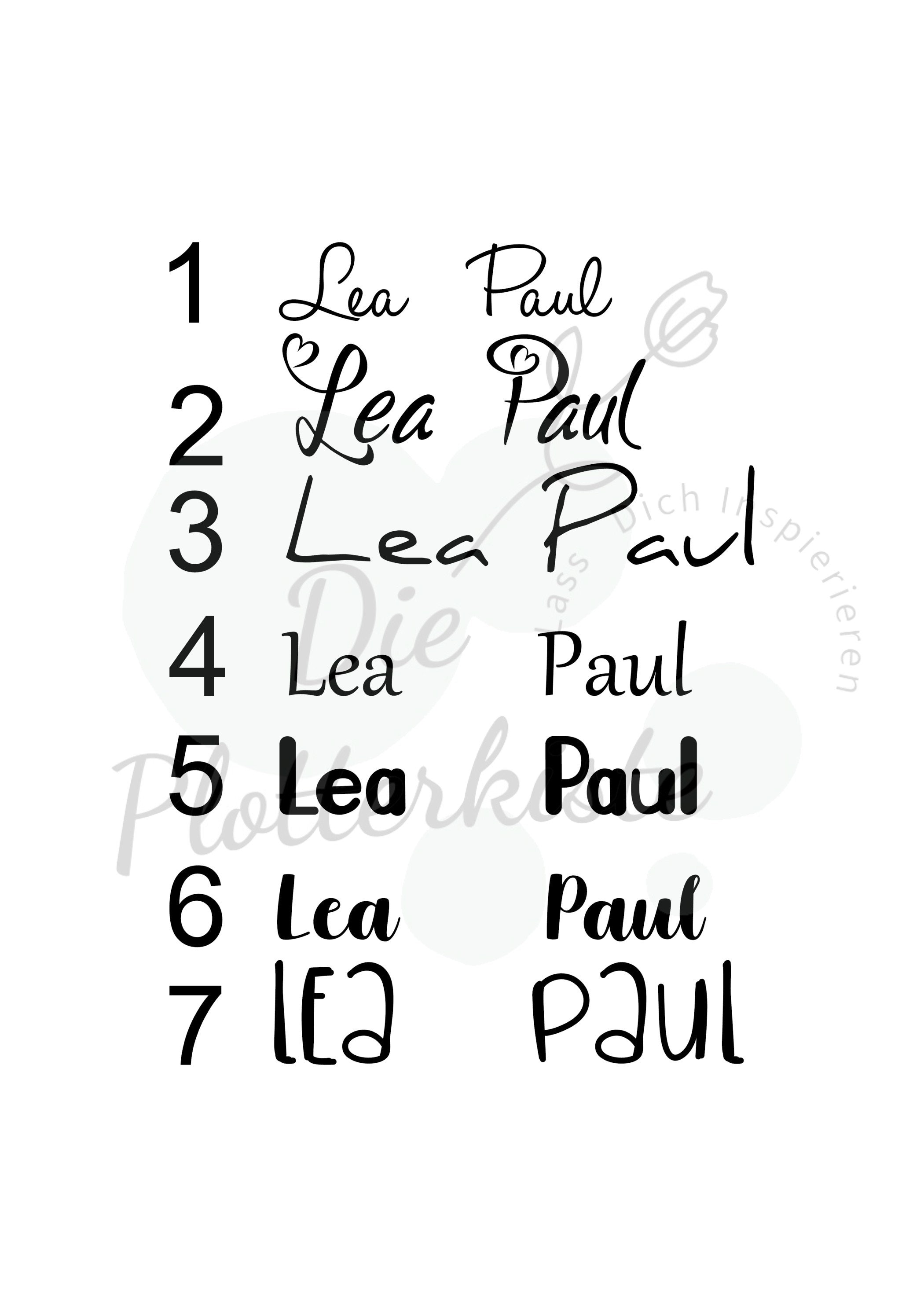 Ironing image Personalisiebar desired name Desired text Desired number