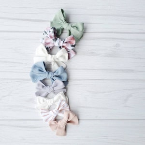 Hair bows, clip or headband, 8 colors