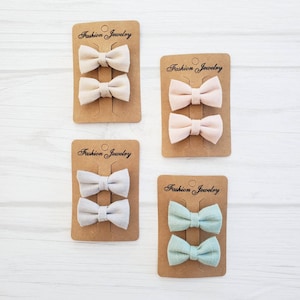 Pastel petit pigtail set clip bows